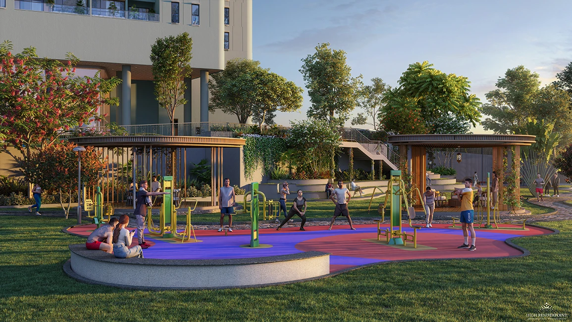 Outdoor gym amenities