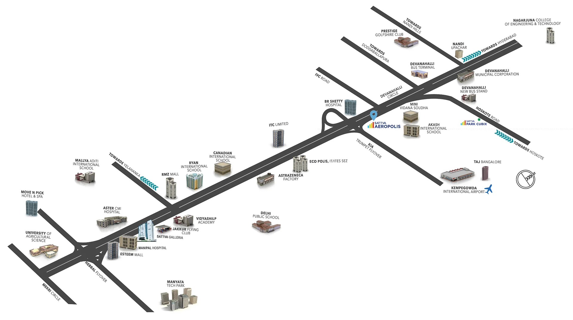 Sattva Aeropolis Location Map